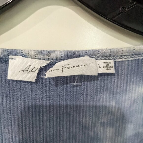 New Nordstrom All In Favor | Marled Tie Dye Rib Top in Denim - Picture 3 of 6